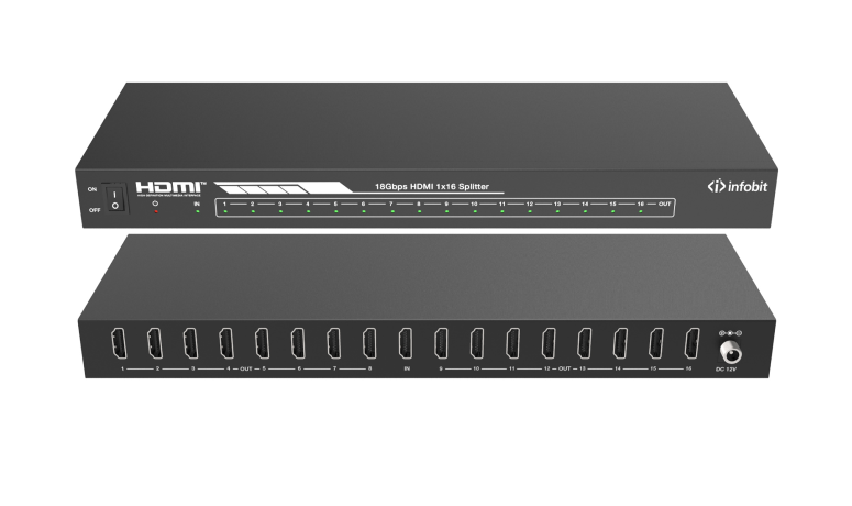 Сплиттер Infobit iSwitch 1016 4K60 1x16 HDMI splitter, HDR, smart EDID